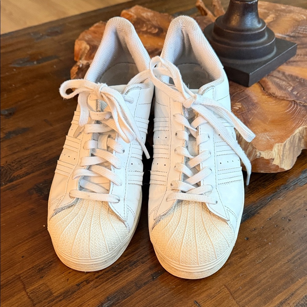 Adidas White Sneakers with Embossed Logo 9